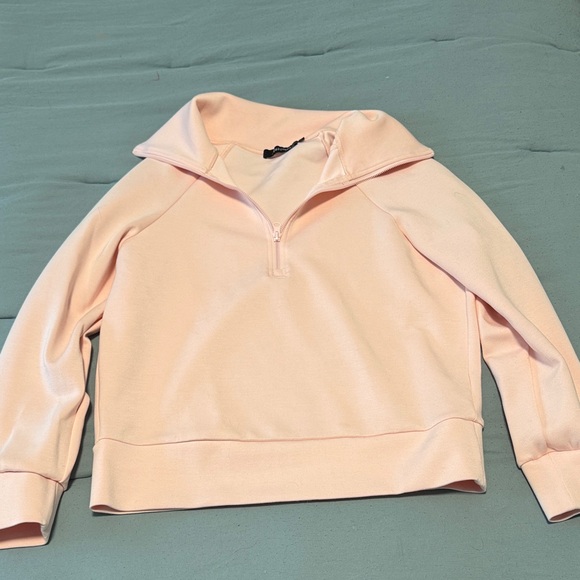 Automet Tops - Automet Baby Pink Quarter Zip